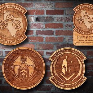 Wooden Misc. Military Patch Plaque #120