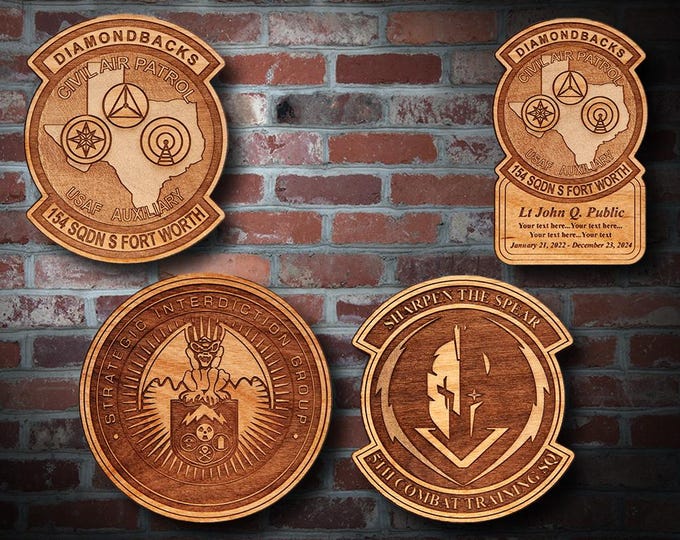 Wooden Misc. Military Patch Plaque #120