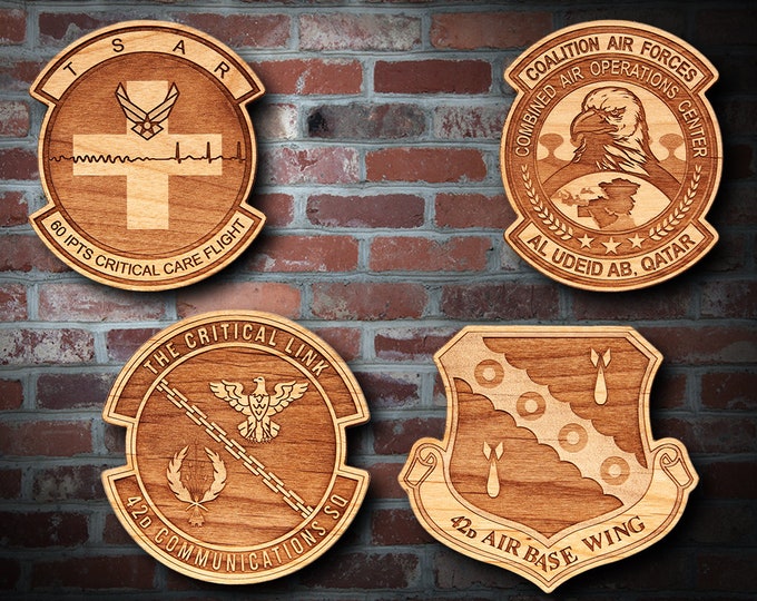 Wooden Misc. Military Patch Plaque 51
