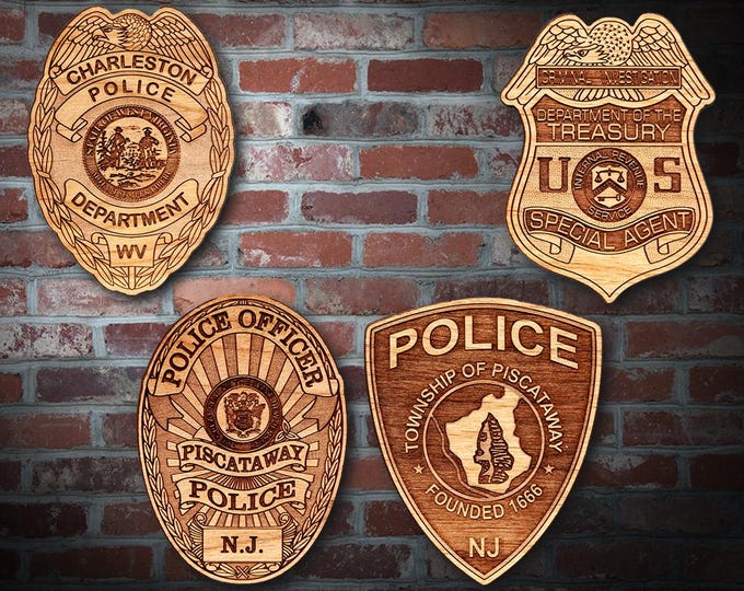 Wooden Miscellaneous Police Badge or Patch Plaque #98