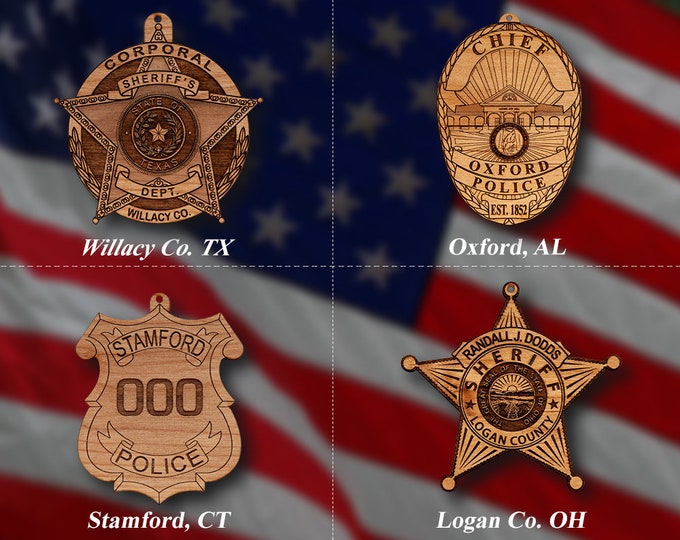 Misc. Wooden Badge or Shoulder Patch Ornament 16