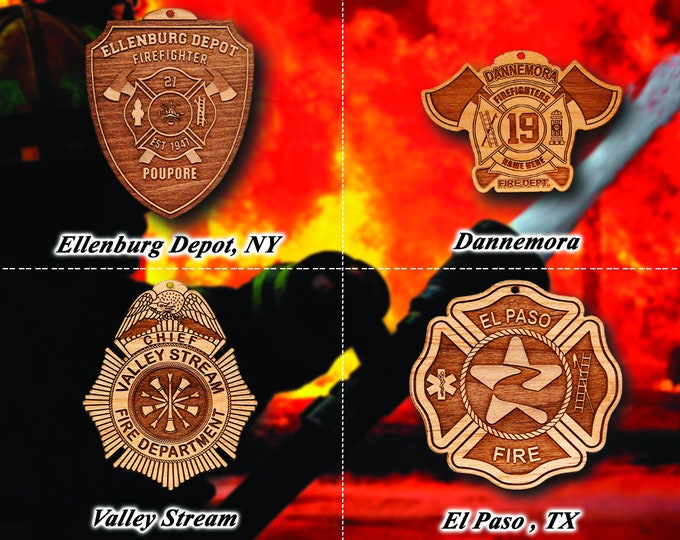 Misc. EMS FD Badge or Shoulder Patch Ornament #5
