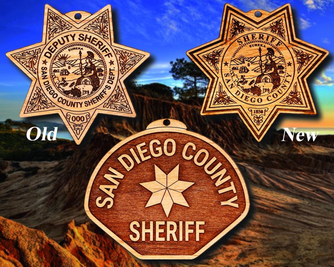 San Diego PD Sheriff Badge or Patch Ornament - Etsy