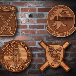 Wooden Misc. Military Patch Plaque 5