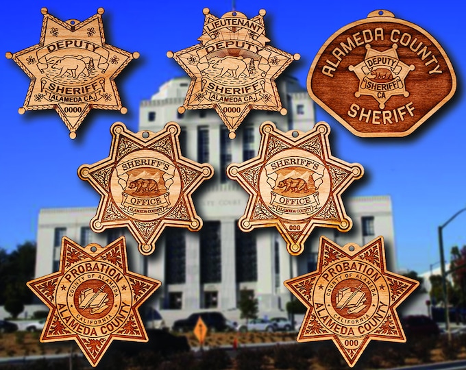 Alameda Co CA Sheriff Badge or Patch Ornament