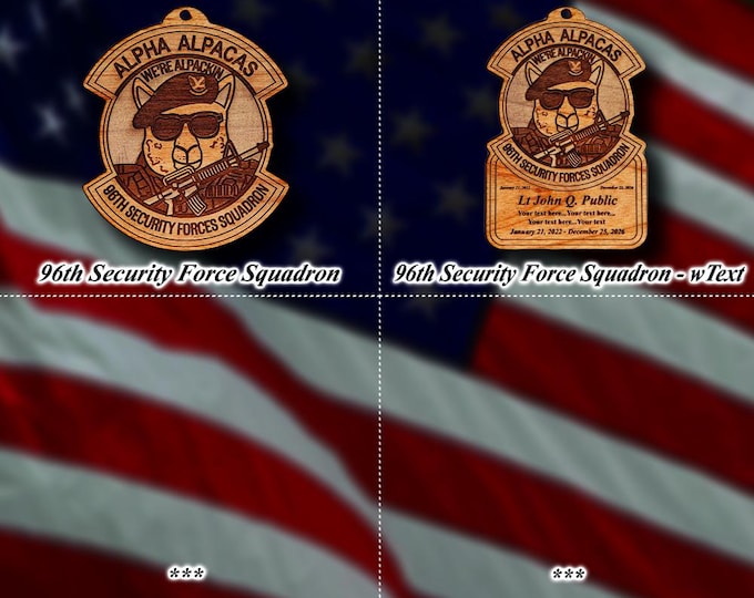 Wooden Misc. Military Patch Ornament #126