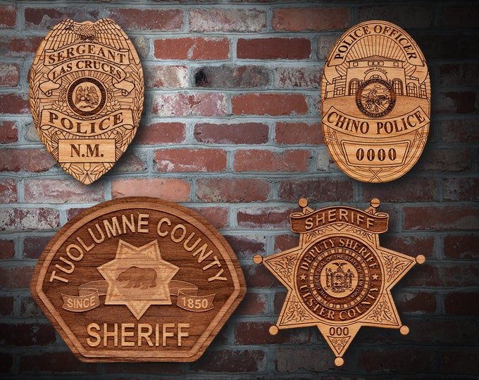 Wooden Miscellaneous  Police Badge or Patch Plaque #18