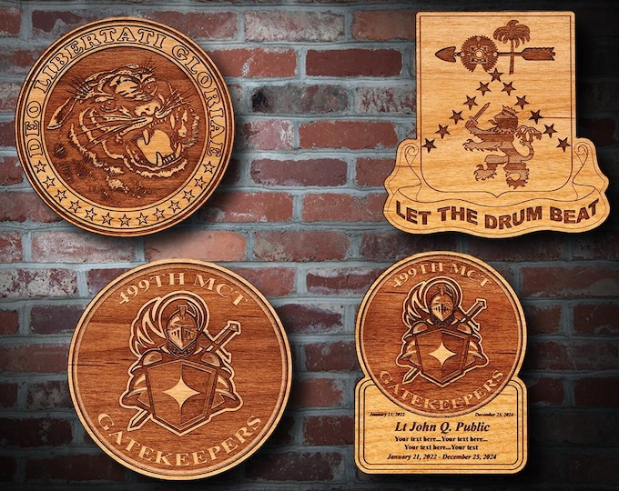 Wooden Misc. Military Patch Plaque #122