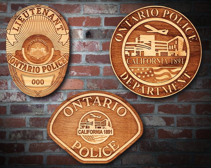Ontario CA Police Badge or Patch Plaque
