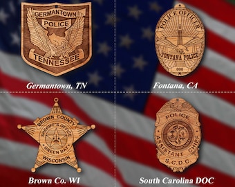 Misc. Wooden Badge or Shoulder Patch Ornament 35