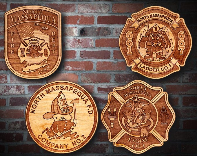 North Massapequa Fire Dept Patch Plaques