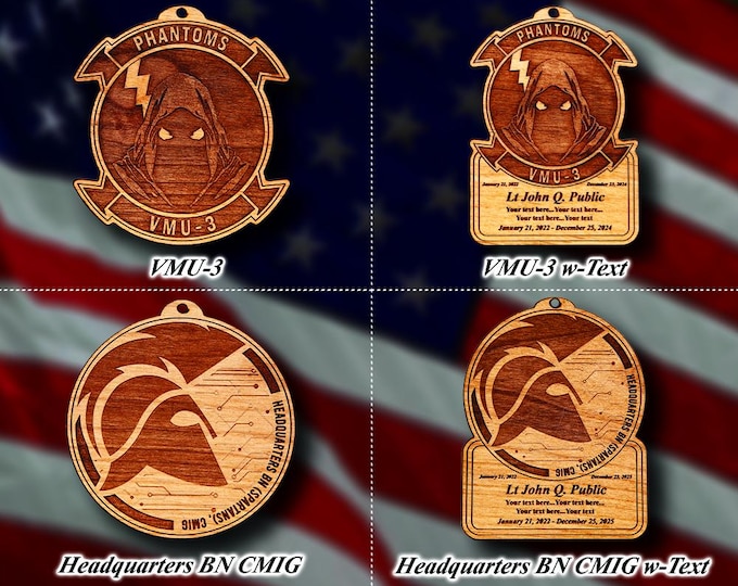 Wooden Misc. Military Patch Ornament #123