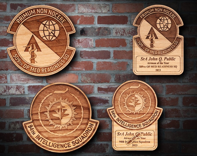 Wooden Misc. Military Patch Plaque 47