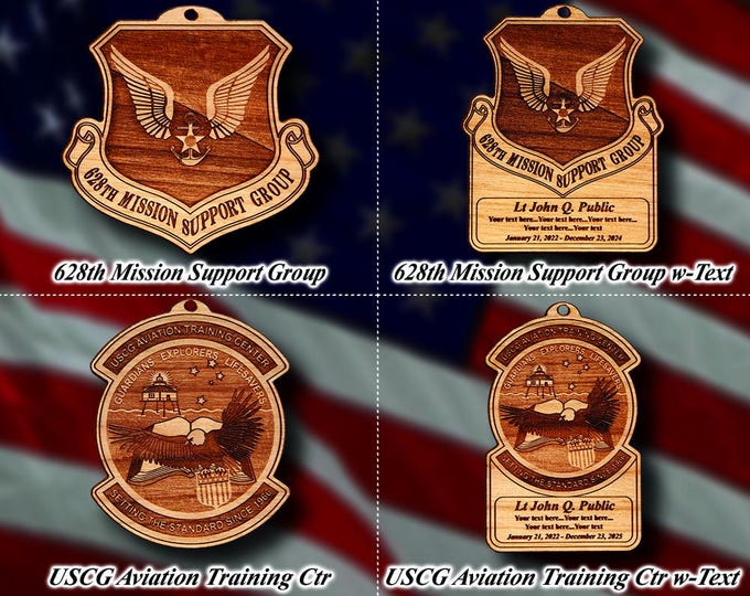 Misc. Wooden Military Badge or Patch Ornament #108