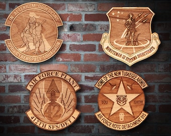 Wooden Misc. Military Patch Plaque 31