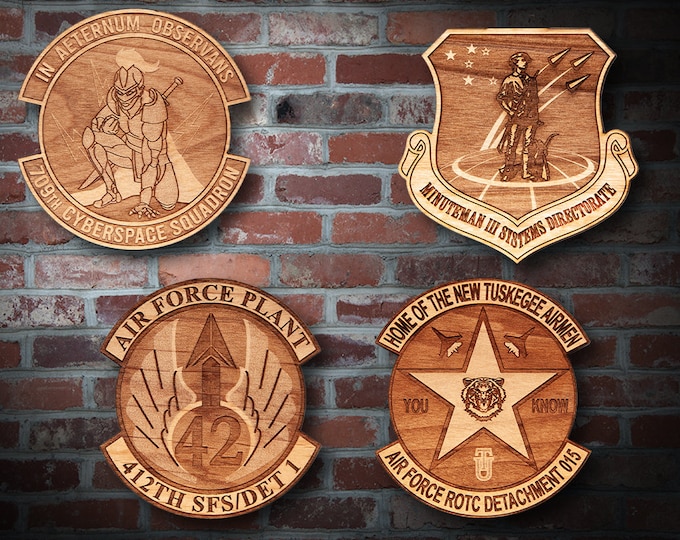 Wooden Misc. Military Patch Plaque 31
