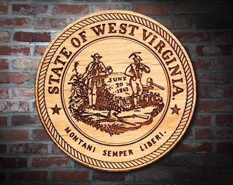 Wooden West Virginia Seal Plaque