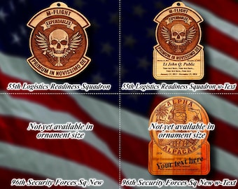 Wooden Misc. Military Patch Ornament #132