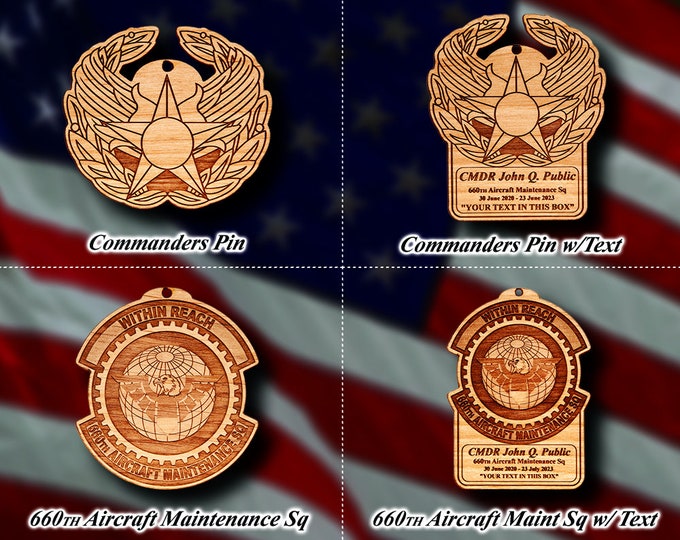 Wooden Misc. Military Patch Ornament 54