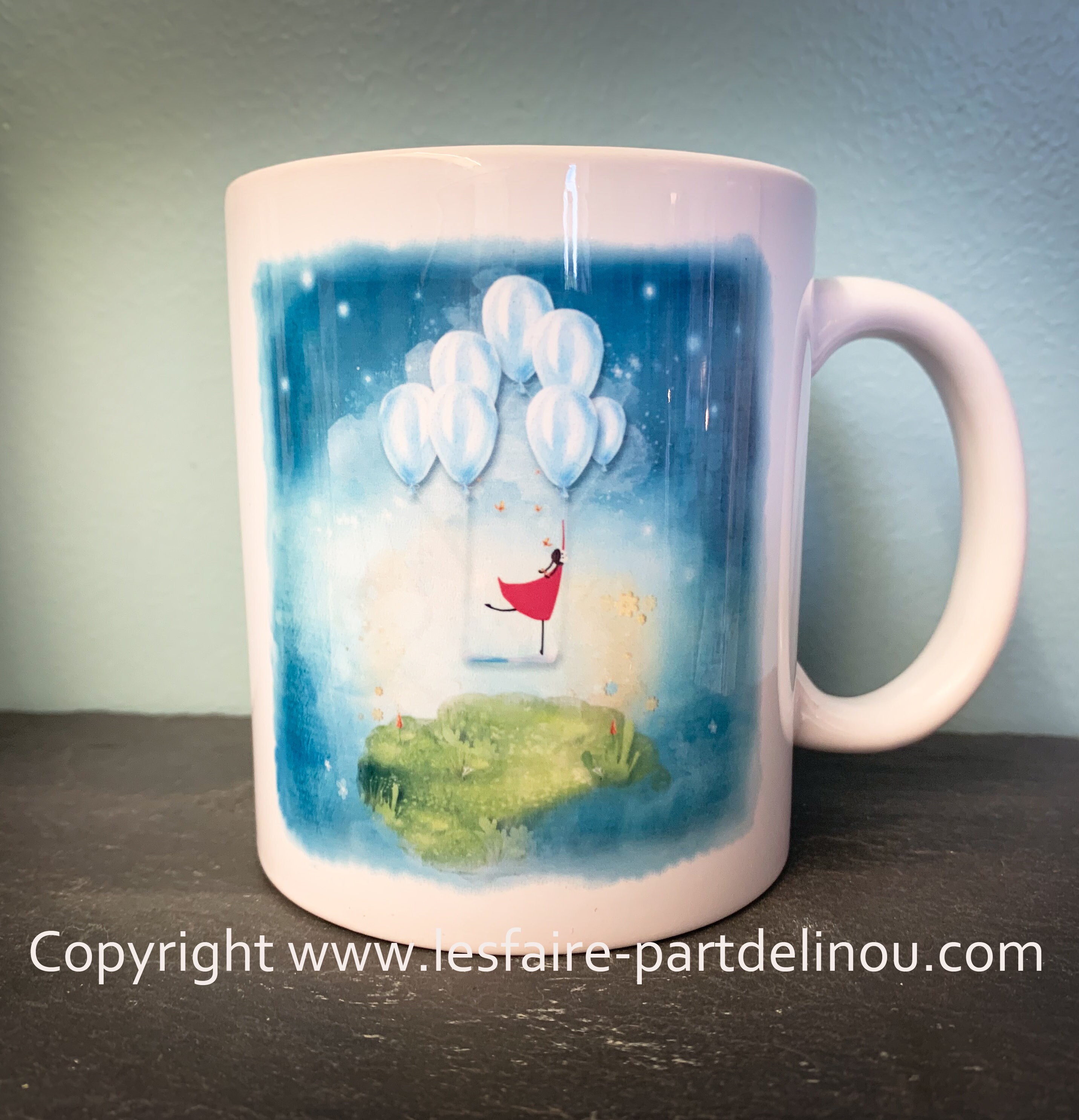Mug La Balançoire Aux Ballons | Personnalisation Mug Personnalisé