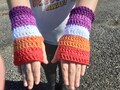 Lesbian Pride Fingerless Gloves