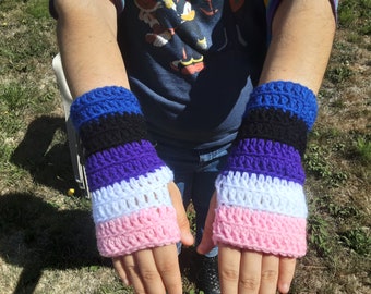 Guantes sin dedos Pride de Genderfluid