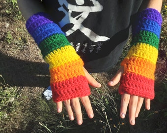 Guantes sin dedos Pride-Rainbow