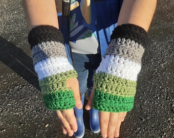 Aromatic Pride Fingerless Gloves