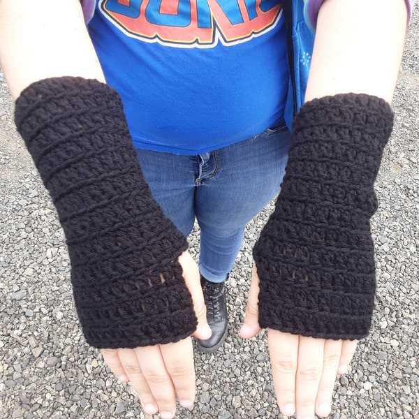 Black Fingerless Gloves