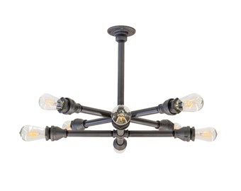 Iron Pipe Chandelier