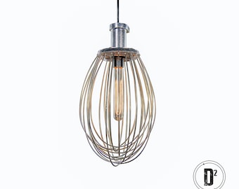 Industrial Whisk Pendant Light, Bakery Pendant Light