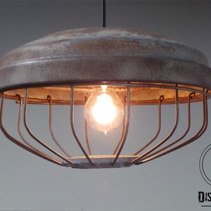 Vintage Industrial Cage Pendant Light