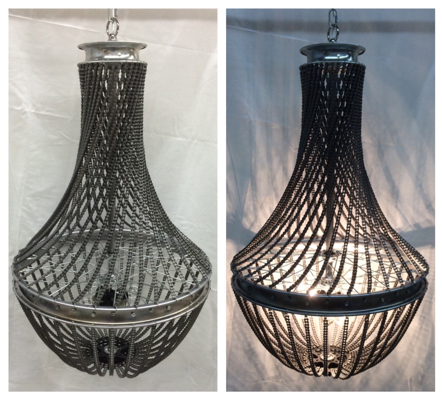 Industrial Chandelier Etsy