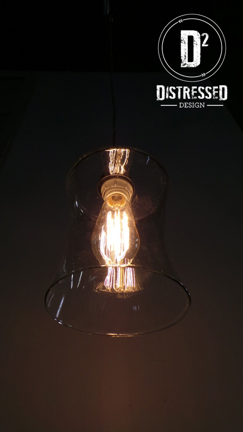 Glass Pendant Light Etsy