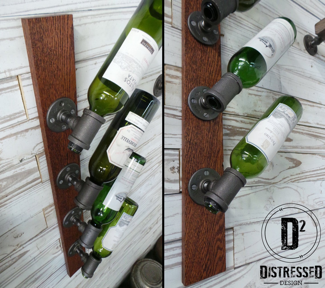 Modern Industrial Wine Rack Black Iron Pipe Wine Rack Etsy Australia