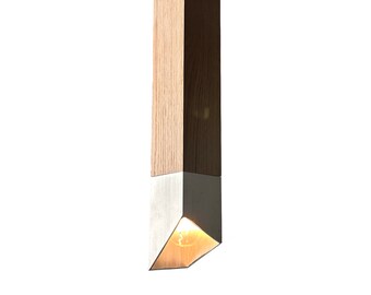 Wood and Aluminum Modern Pendant Light