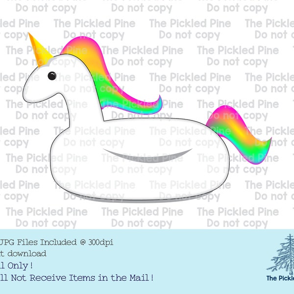 Unicorn Floaty Clip Art