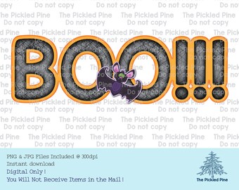 Boo! Halloween Word Art (Clip Art)