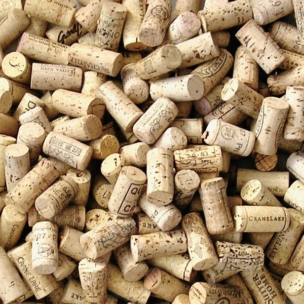 SALE! Free Ship! 200+ Natural Used Wine Corks - Crafts, Red& White Wines, No broken, synthetic or champagne, Hand Sorted, Upcycle, Bulk