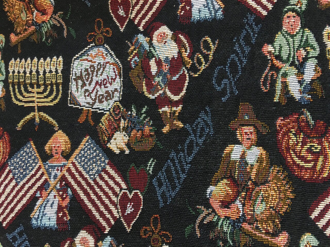Holiday Spirit TAPESTRY FABRIC Upholstery Decor All - Etsy