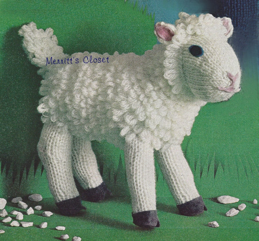 Lamb Knitting Pattern Knitted Toy Mary Had a Little Lamb Etsy