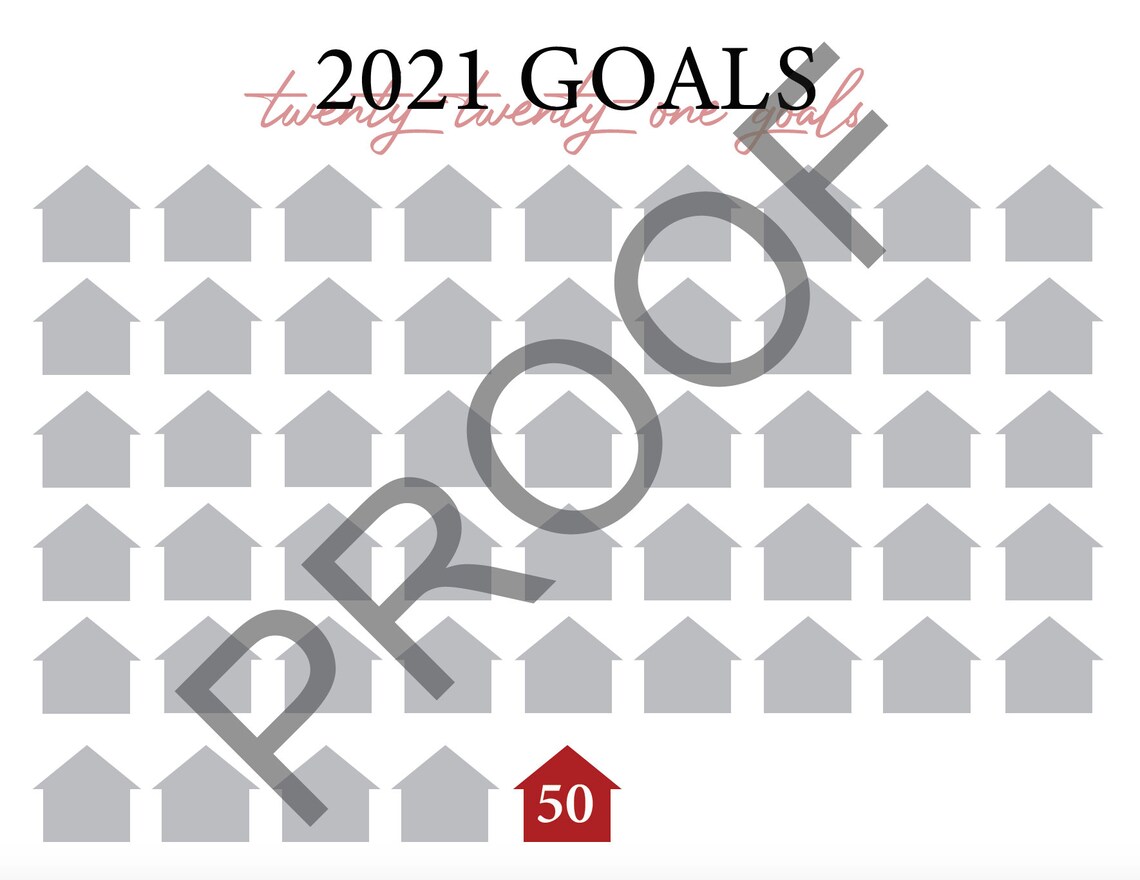 Real Estate Goal Board 50 Homes Etsy
