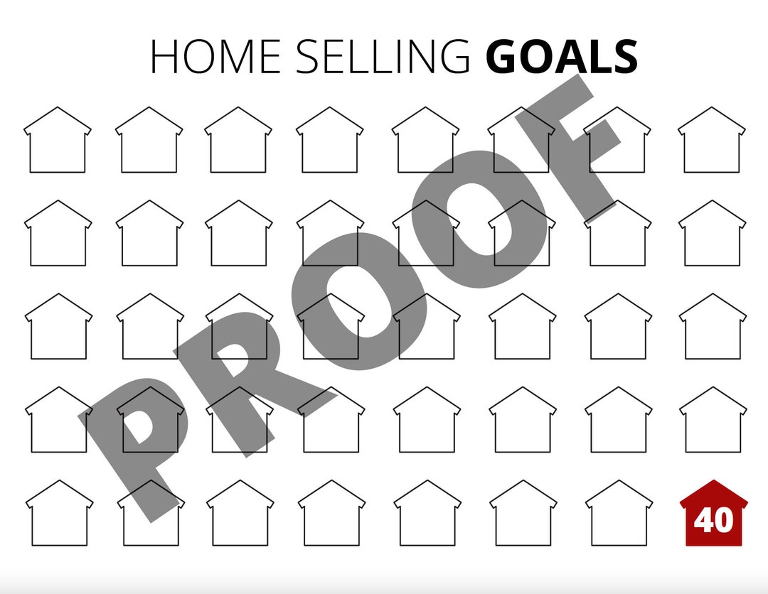 Real Estate Goal Board 40 Homes Etsy