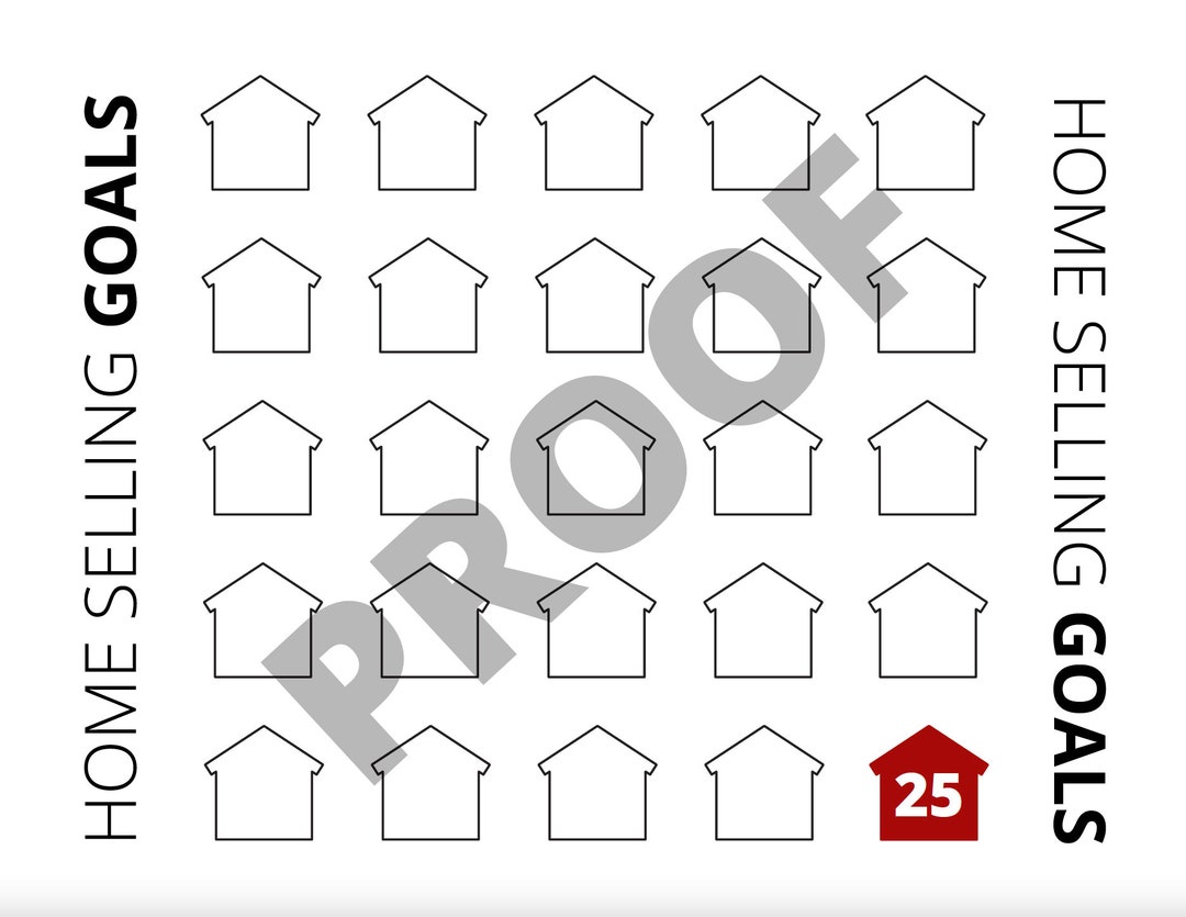 Real Estate Goal Board 25 Homes Etsy