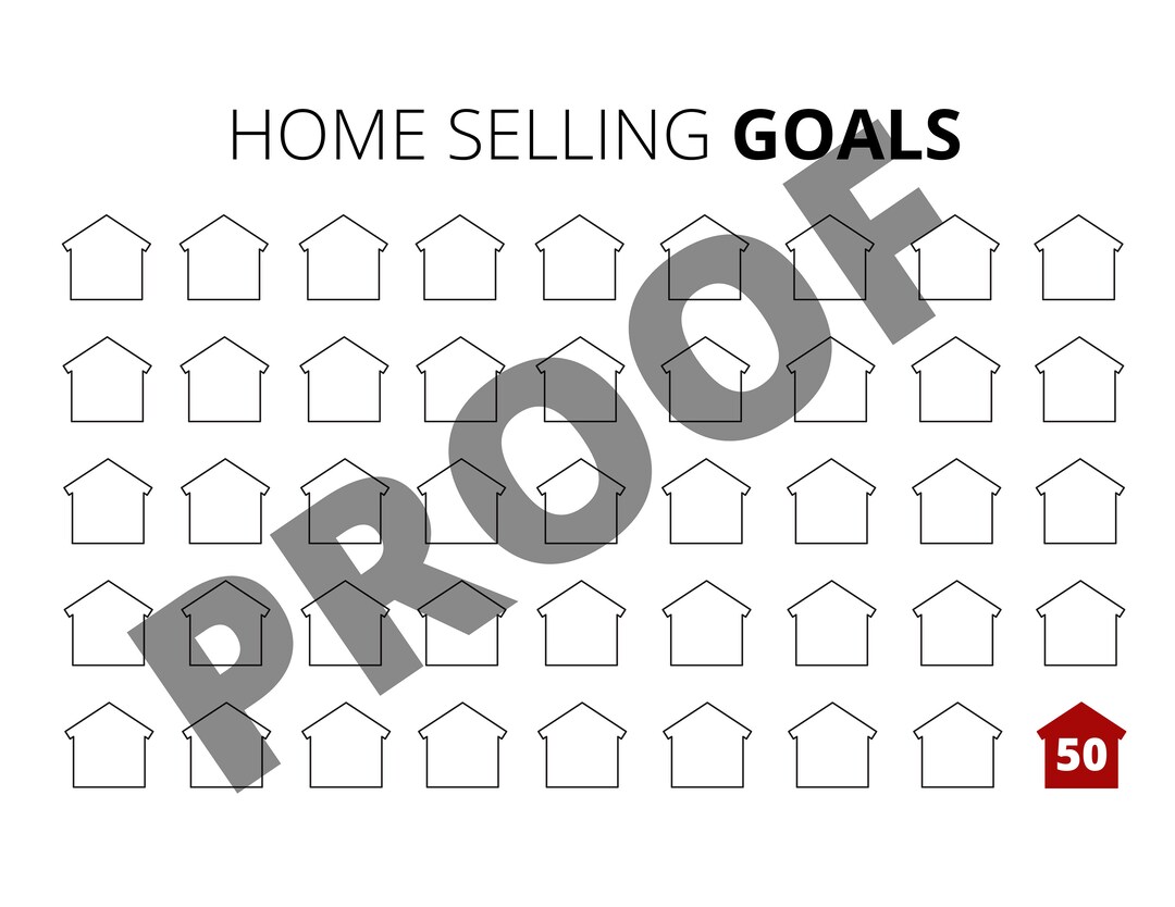 Real Estate Goal Board 50 Homes Etsy