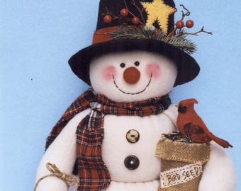 Primitive PATTERN For the Birds Snowman