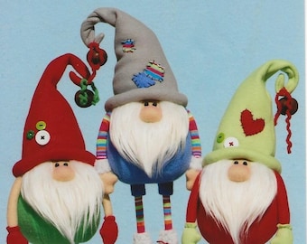 Primitive Pattern Roly Poly Standing Gnomes