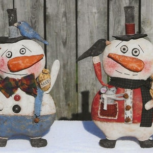Primitive PATTERN Seasonal Frosty Prim Snowmen
