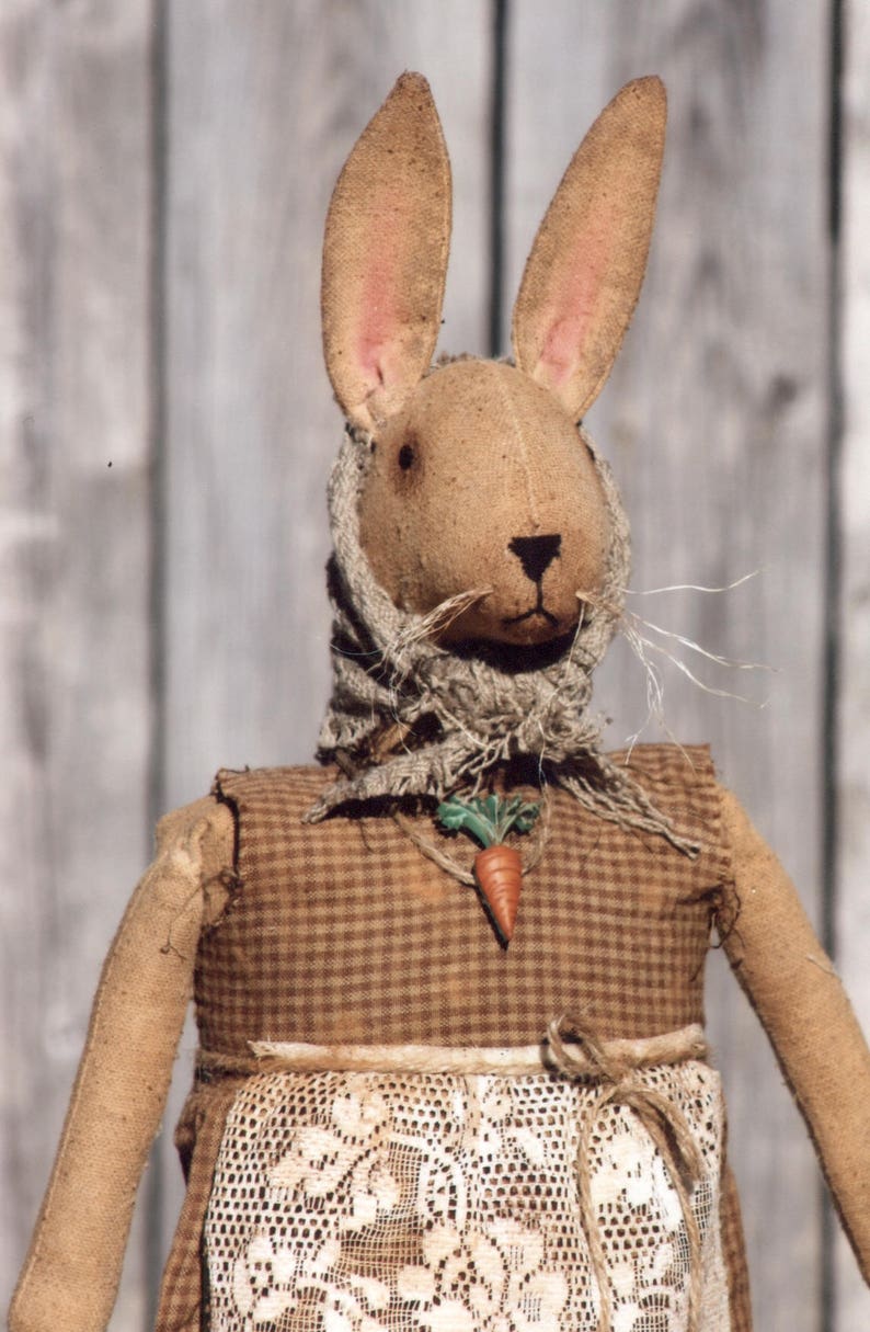 Primitive PATTERN Folk Art Bunny Rabbits Etsy Canada