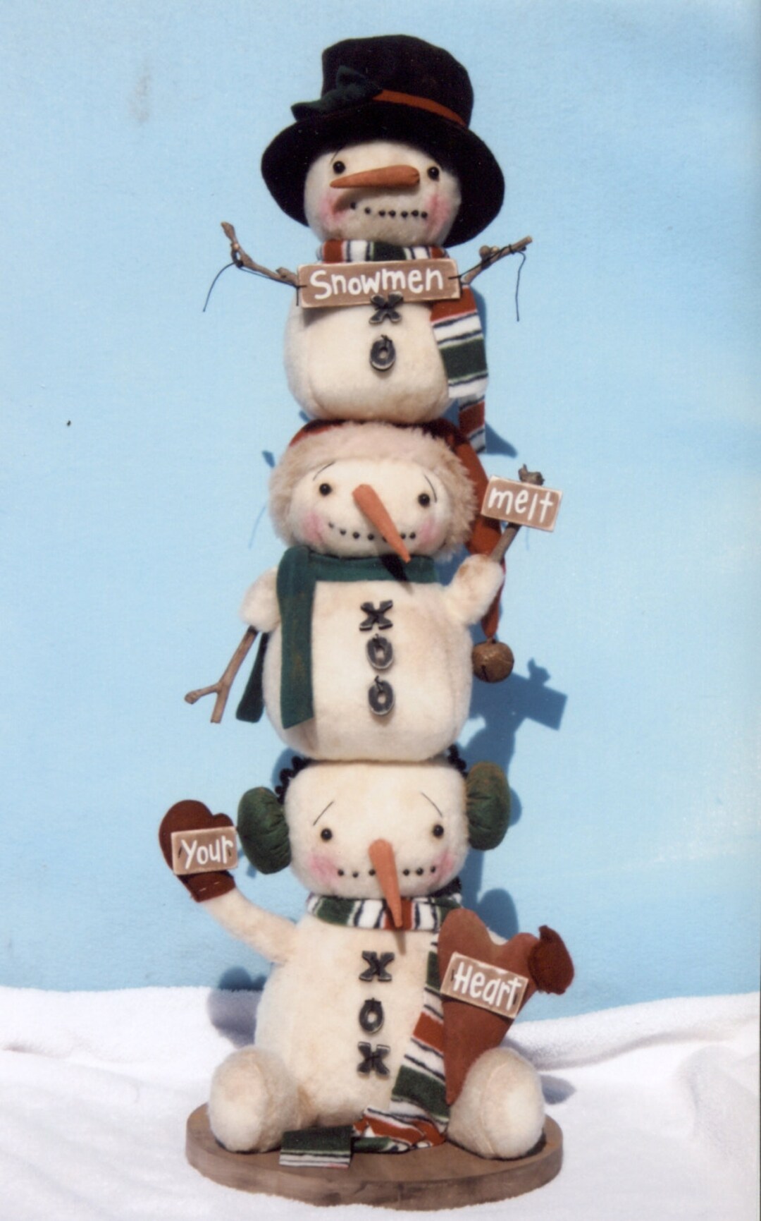 Primitive PATTERN Stick Stack Snow Snowmen - Etsy